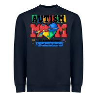 Navy autism mom like a normal mom Heavyweight Sweatshirt - MaliasSmallBusiness