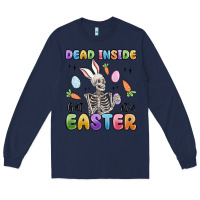 Navy dead inside but it's easter Long Sleeve Tee - MaliasSmallBusiness