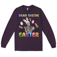 Plum dead inside but it's easter Long Sleeve Tee - MaliasSmallBusiness