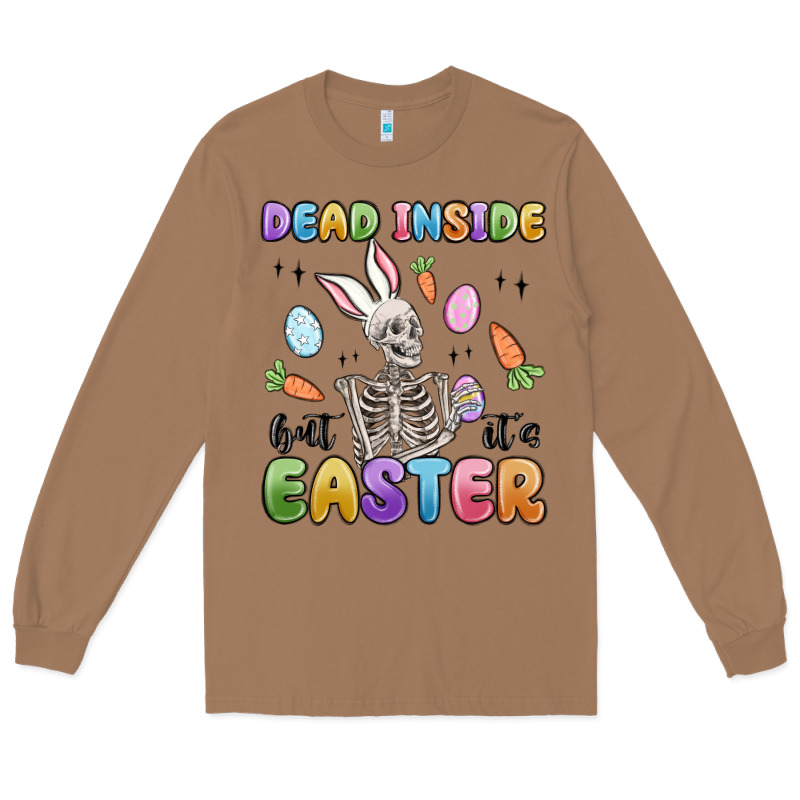 Dead Inside But It's Easter Long Sleeve Tee by MaliasSmallBusiness | Teevron