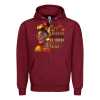 Burgundy i am black history Zipper Hoodie - LillyAllenDesigns