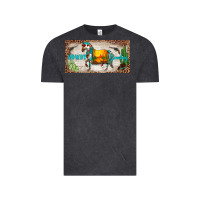 Vintage Black western howdy cowboy horse sunset weapon cactus leopard  license plate Vintage Tee - BarkalooDesign