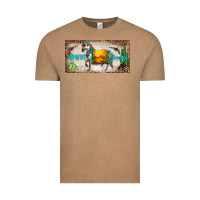 Vintage Coffee western howdy cowboy horse sunset weapon cactus leopard  license plate Vintage Tee - BarkalooDesign
