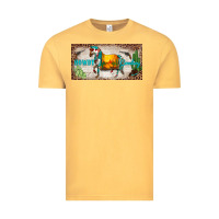 Vintage Mustard western howdy cowboy horse sunset weapon cactus leopard  license plate Vintage Tee - BarkalooDesign