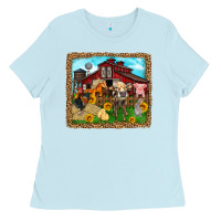 Baby Blue farm life Ladies Tee - Zillion Design Studio