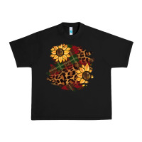 Black Christmas leopard sunflower Urban Heavy Tee - BarkalooDesign