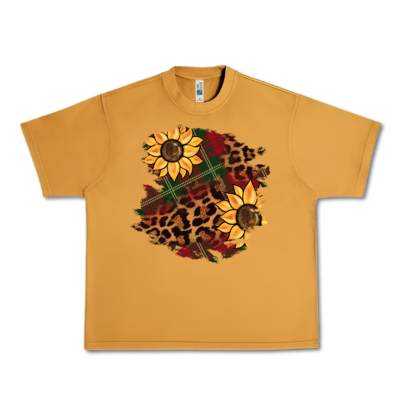 Christmas Leopard Sunflower Urban Heavy Tee by BarkalooDesign | Teevron