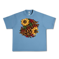 Pebble Blue Christmas leopard sunflower Urban Heavy Tee - BarkalooDesign