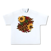 White Christmas leopard sunflower Urban Heavy Tee - BarkalooDesign