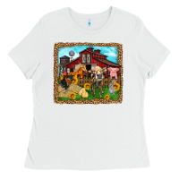 White farm life Ladies Tee - Zillion Design Studio