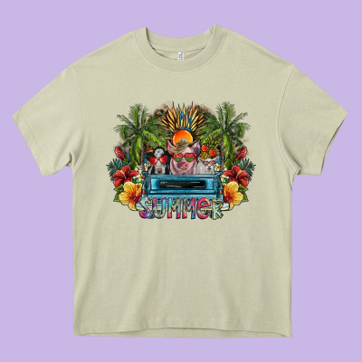Summer Heavy Core Tee Designed By Sublimationcraftshop
