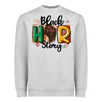 Heather Grey black story Heavyweight Sweatshirt - MaliasSmallBusiness