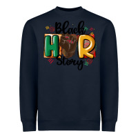 Navy black story Heavyweight Sweatshirt - MaliasSmallBusiness