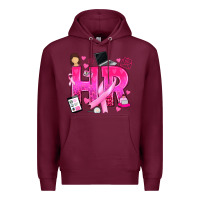 Burgundy breast cancer hr human resources Premium Hoodie - texasbilliewilder