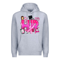 Heather Grey breast cancer hr human resources Premium Hoodie - texasbilliewilder