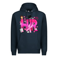 Navy breast cancer hr human resources Premium Hoodie - texasbilliewilder