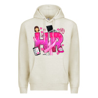Oatmeal Heather breast cancer hr human resources Premium Hoodie - texasbilliewilder