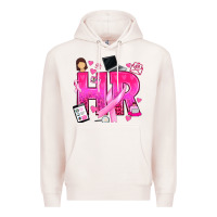 Pale Pink breast cancer hr human resources Premium Hoodie - texasbilliewilder