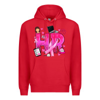 Red breast cancer hr human resources Premium Hoodie - texasbilliewilder