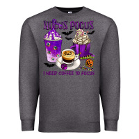 Charcoal Heather Hocus Pocus I Need Coffee to Focus Premium Sweatshirt - texasbilliewilder