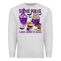 Dove Grey Hocus Pocus I Need Coffee to Focus Premium Sweatshirt - texasbilliewilder