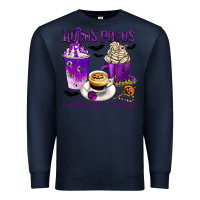 Navy Hocus Pocus I Need Coffee to Focus Premium Sweatshirt - texasbilliewilder