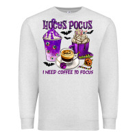 Oatmeal Heather Hocus Pocus I Need Coffee to Focus Premium Sweatshirt - texasbilliewilder