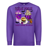 Purple Hocus Pocus I Need Coffee to Focus Premium Sweatshirt - texasbilliewilder