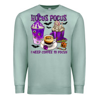 Seafoam Hocus Pocus I Need Coffee to Focus Premium Sweatshirt - texasbilliewilder