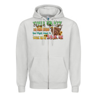 Dove Grey your crazy is showing cow Zipper Hoodie - LillyAllenDesigns