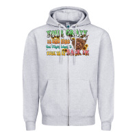 Heather Grey your crazy is showing cow Zipper Hoodie - LillyAllenDesigns