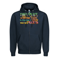 Navy your crazy is showing cow Zipper Hoodie - LillyAllenDesigns