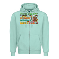 Seafoam your crazy is showing cow Zipper Hoodie - LillyAllenDesigns