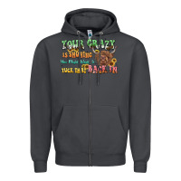 Smoke your crazy is showing cow Zipper Hoodie - LillyAllenDesigns