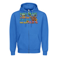 True Royal your crazy is showing cow Zipper Hoodie - LillyAllenDesigns