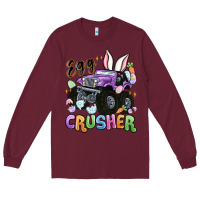 Burgundy egg crusher Long Sleeve Tee - MaliasSmallBusiness