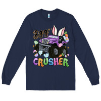 Navy egg crusher Long Sleeve Tee - MaliasSmallBusiness