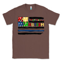 Chestnut autism usa flag Classic Tee - MaliasSmallBusiness