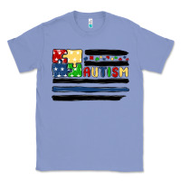 Colony Blue autism usa flag Classic Tee - MaliasSmallBusiness