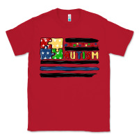 Red autism usa flag Classic Tee - MaliasSmallBusiness