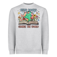 Heather Grey book lover Heavyweight Sweatshirt - MaliasSmallBusiness
