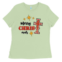 Matcha merry christmas cross Ladies Tee - RanaPortraitStore