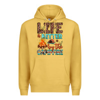 Antique Gold life is better by the campfire Premium Hoodie - JahusDesignShop