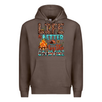 Coffee life is better by the campfire Premium Hoodie - JahusDesignShop
