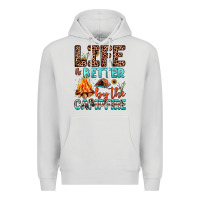 Dove Grey life is better by the campfire Premium Hoodie - JahusDesignShop