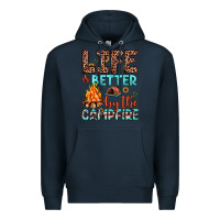 Navy life is better by the campfire Premium Hoodie - JahusDesignShop