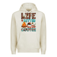 Oatmeal Heather life is better by the campfire Premium Hoodie - JahusDesignShop
