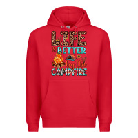 Red life is better by the campfire Premium Hoodie - JahusDesignShop
