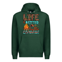 Sports Green life is better by the campfire Premium Hoodie - JahusDesignShop