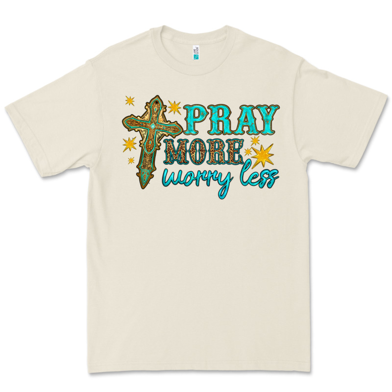 Pray More Worry Less Premium Tee by HRA Design Shop | Teevron